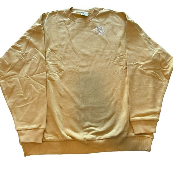 Gymshark Women’s M Oversized Crewneck Sweatshirt Golden‎ Yellow Comfy Lounge New - Picture 3 of 9